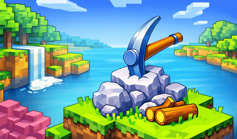 Баннер игры Клик Крафт: выживание на острове